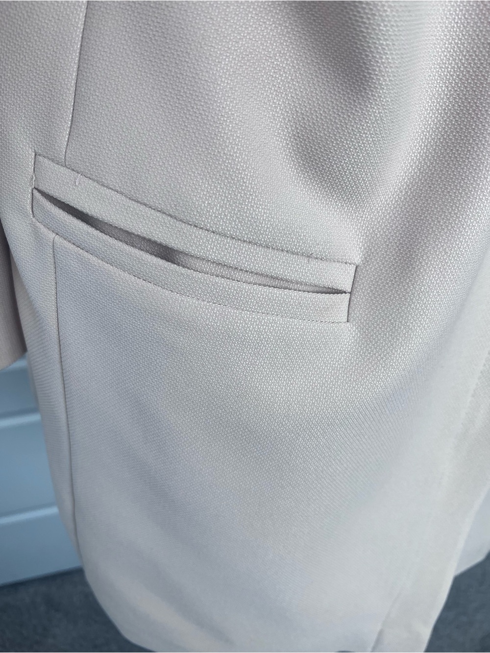 Tahari Blush Pink Longline Zip-Front Coat - Picture 12 of 13